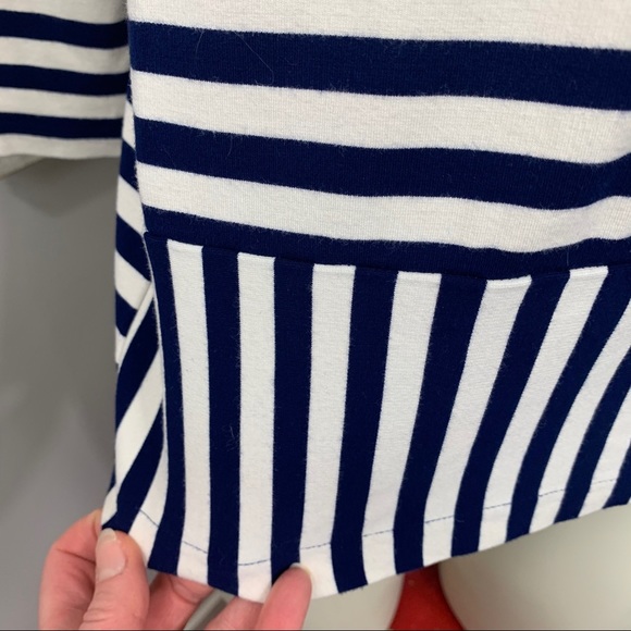 Madewell super soft 3/4 sleeve navy stripes boat - Picture 6 of 9